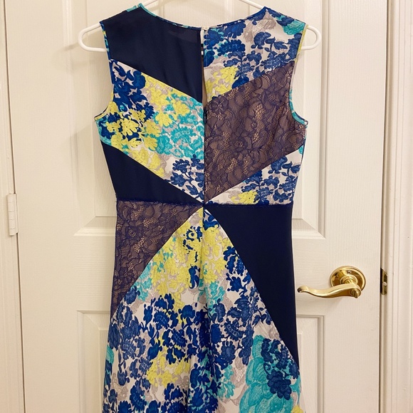 BCBG, Floral & Lace, Fit & Flare Dress - Picture 2 of 8